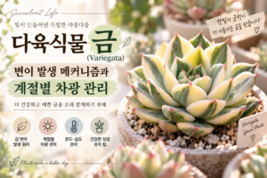다육식물 금, 빛이 만든 아름다움