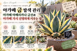 아가베 금 발색 관리|아가베 아메리카나 금선과 아가베 가시 선명하게 키우는 법