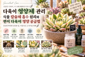 다육이 영양제 관리|식물 칼슘제 흡수 원리와 변이 다육이 영양 공급법
